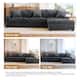 118.4"W Plush Modular Sectional Sofa with Pillows