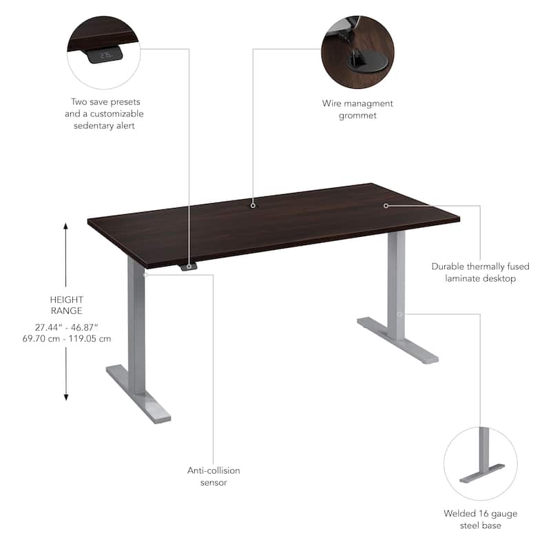 Bush Business Furniture Move 60 Series 60x30 Adjustable Standing Desk