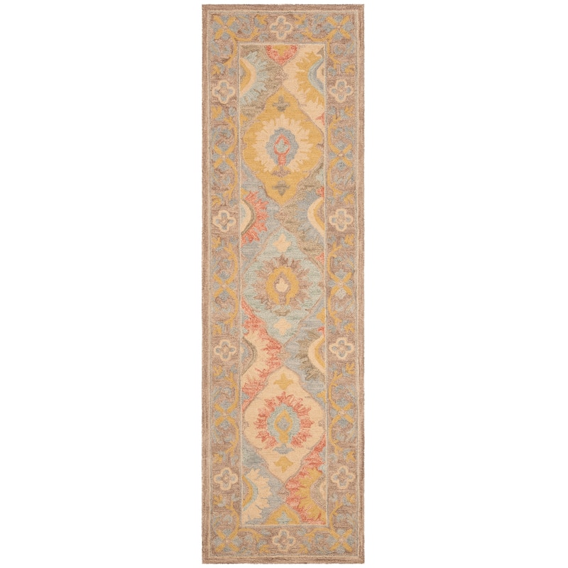 SAFAVIEH Handmade Suzani Goffreda Boho Tribal Wool Rug