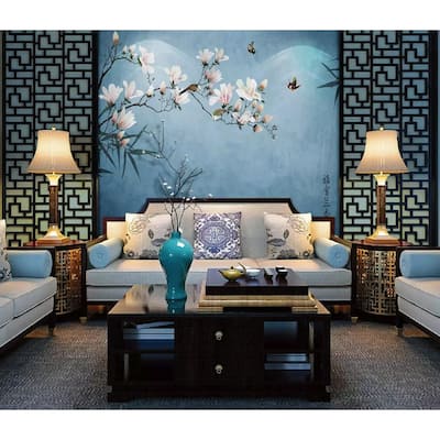 GK Wall Design Floral Magnolia Blossom Vintage Flower Asiatic Removable Wallpaper