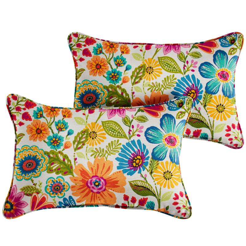Sorra Home Outdoor Corded Pillow Set of 2