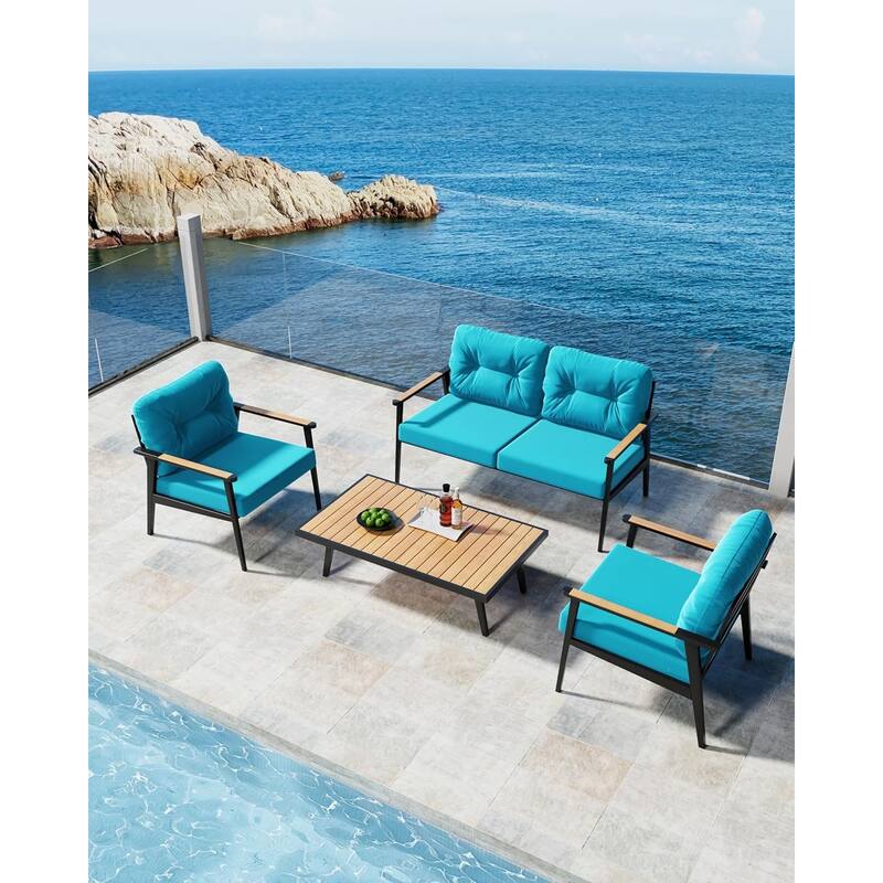WINSOON 24x24 Inch Outdoor Deep Seat Cushion Set,Waterproof and Resistant