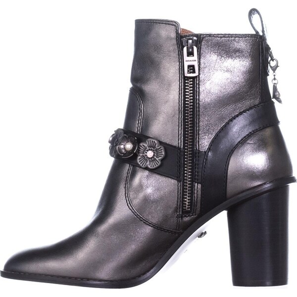 moto bootie heel coach