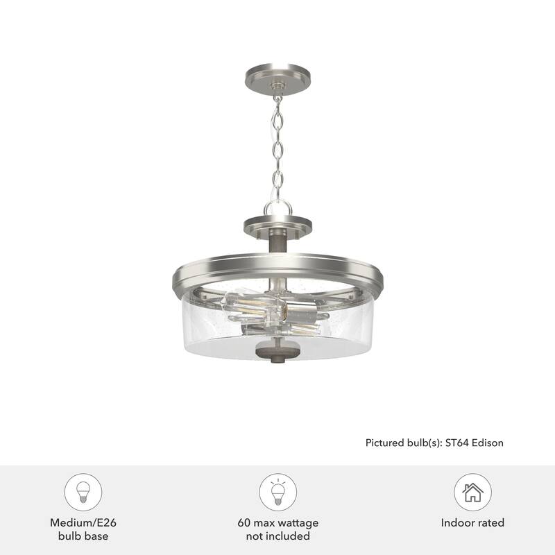 Hunter River Mill Semi-Flush Mount Ceiling Light - Island, Dining Room, Entry - Rustic, Modern Farmhouse, Transitional