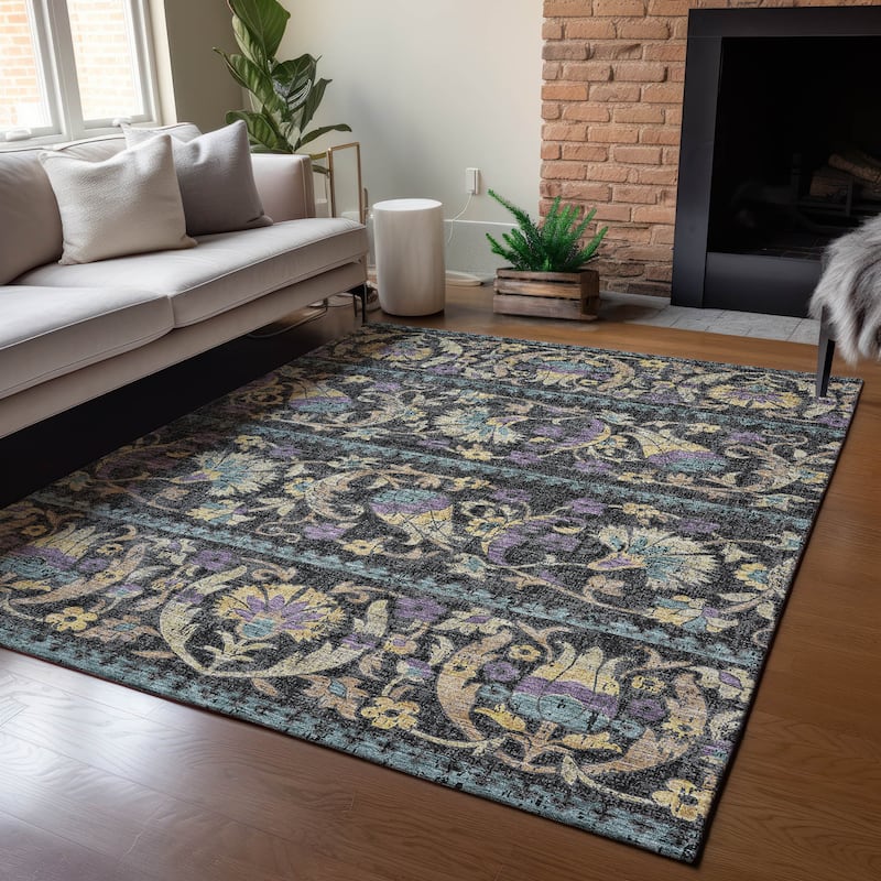 Machine Washable Indoor/ Outdoor Global Alix Chantille Rug