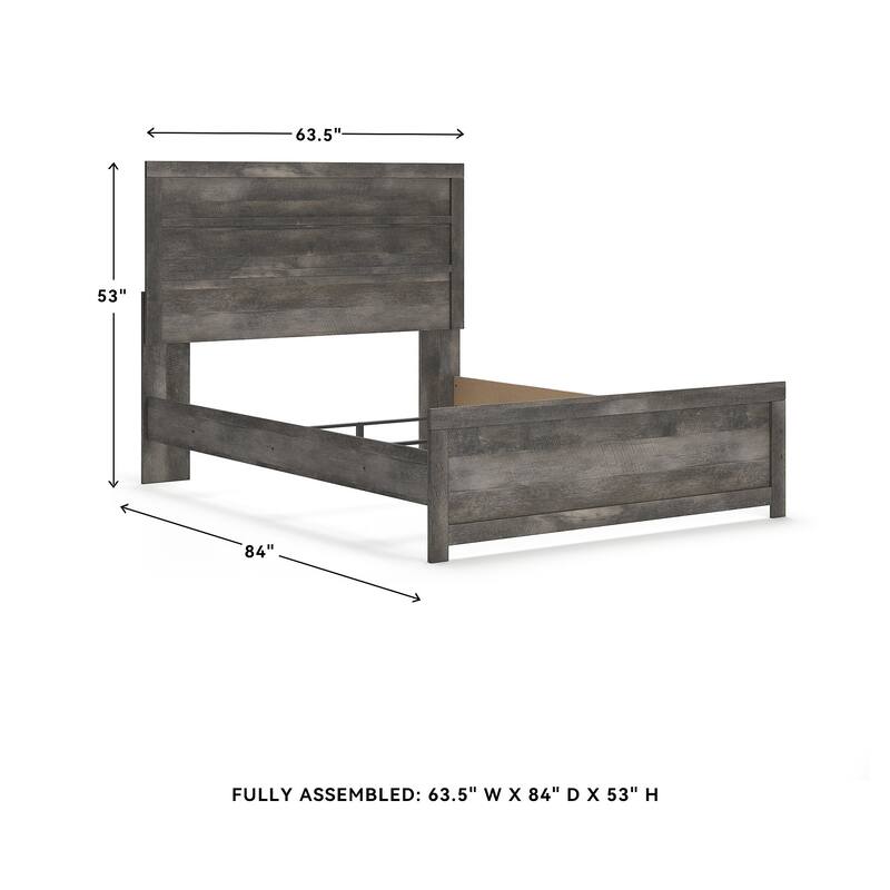 Wynnlow Grey Panel Bed.