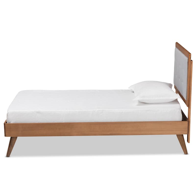 Alida Mid-Century Modern Twin Size Platform Bed