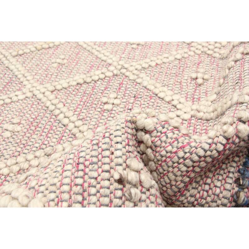 ECARPETGALLERY Braid weave Sienna Cream Wool Rug - 6'2 x 9'1