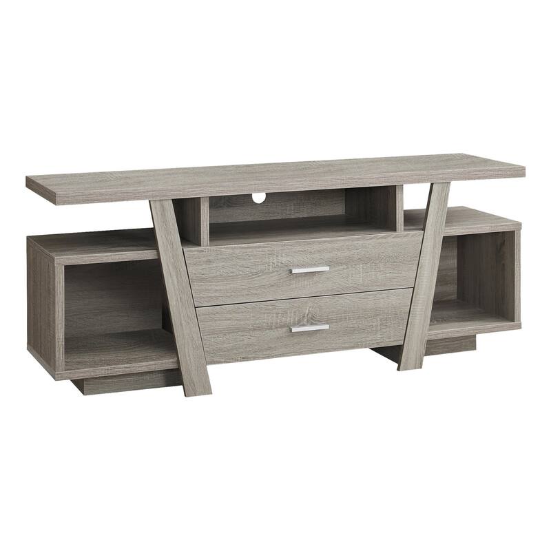 Contemporary 60-Inch TV Stand, Media Entertainment Center with Storage Drawers and Cable Management - Taupe