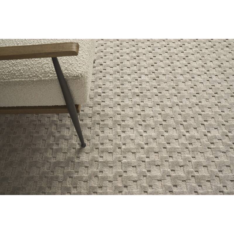 EXQUISITE RUGS Monroe Silk Hand-loomed Bamboo Silk Light Taupe Area Rug.