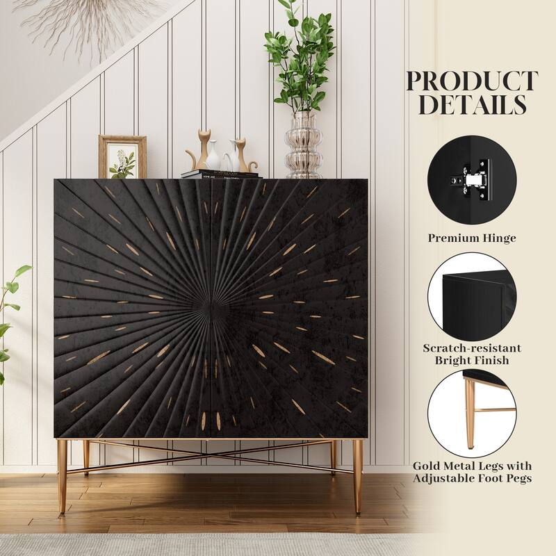 2 Door Vintage Accent Cabinet