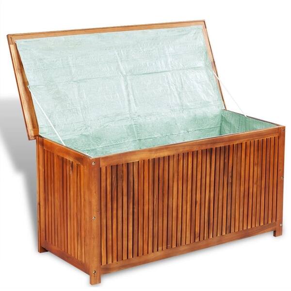 Shop Vidaxl Garden Storage Box 46 X20 X23 Solid Acacia Wood
