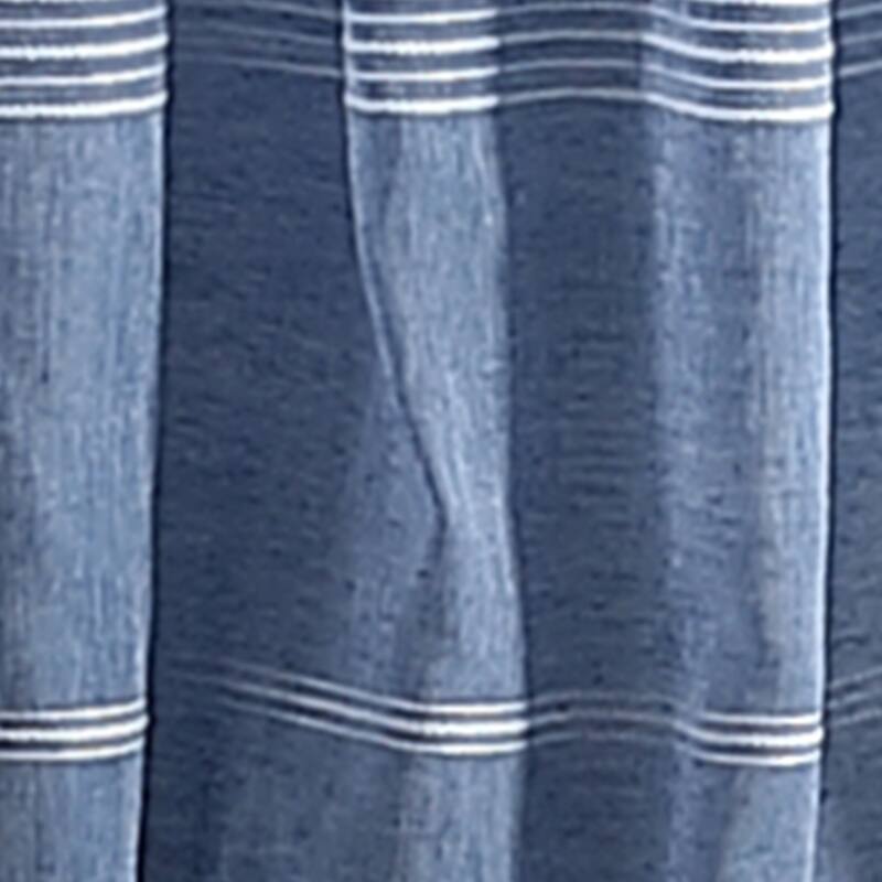 Martha Stewart Delicate Stripe Sheer Rod Pocket Window Curtain Panel Pair
