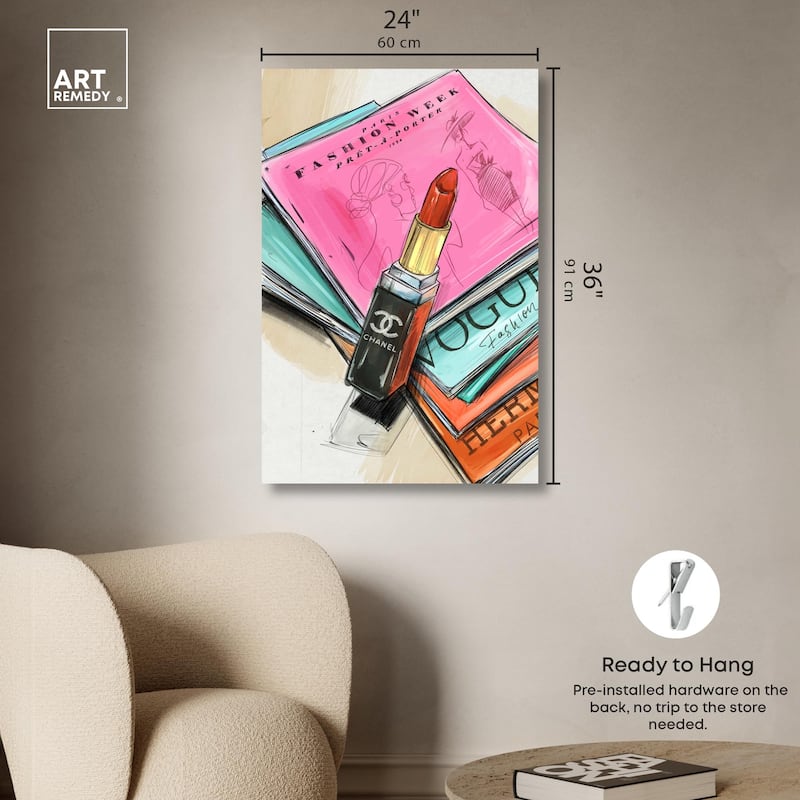 Fashion Sketches Canvas by Art Remedy, Gallery Wrapped