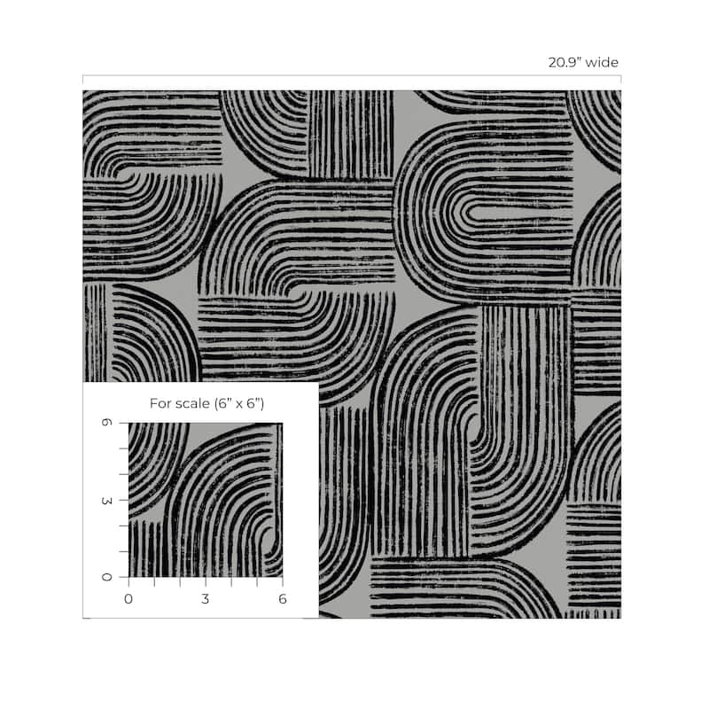 Seabrook Designs Piper Geometric Non-Woven Unpasted Wallpaper
