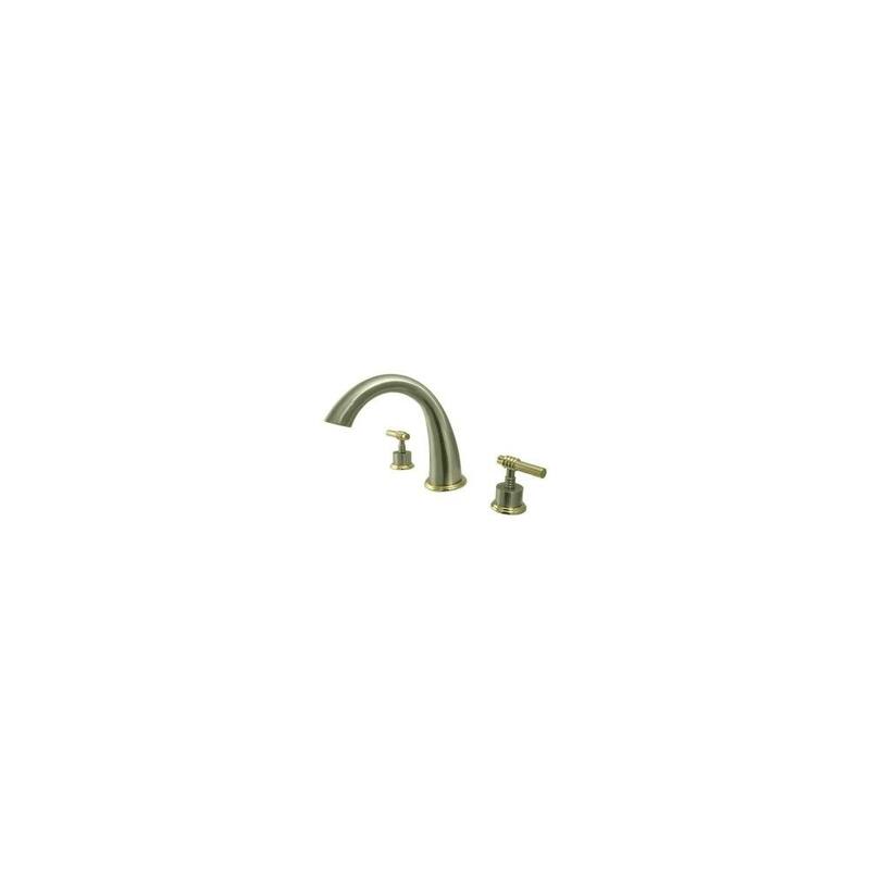 Elements Of Design Double Handle Deck Mounted Roman Tub Filler with