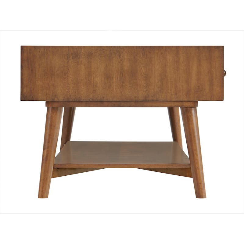 Mid-Century Modern 2-Drawer 48" Cinnamon Coffee Table