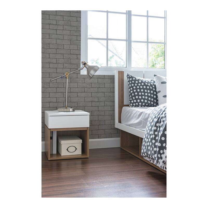 Crown Kirsten Dove Industrial Brick Wallpaper - 20.5 x 396 x 0.025