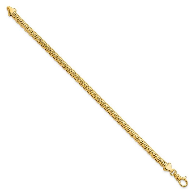 Curata 14k Gold Polished Fancy Link Bracelet 7.5 Inch