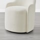preview thumbnail 9 of 12, Modern Swivel Dining Chair with Hidden Wheels & Arm
