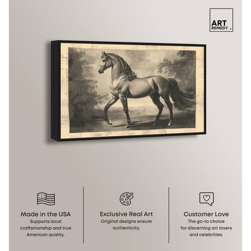 Sketch of a Stallion Canvas by Art Remedy