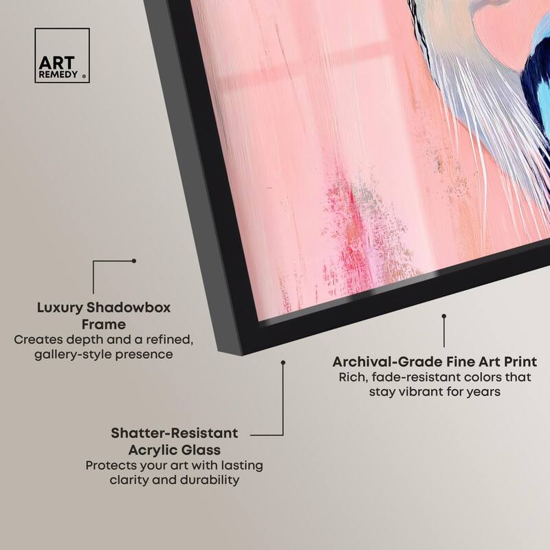 Rosy Dawn Heron Shadowbox by Art Remedy