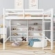 preview thumbnail 19 of 28, Full Size Loft Bed with 8 Open Storage Shelves and Built-in Ladder, Gary
