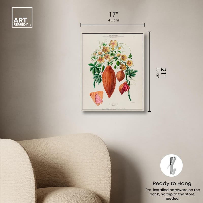 Momordica Exotic Floral Flore Canvas by Art Remedy