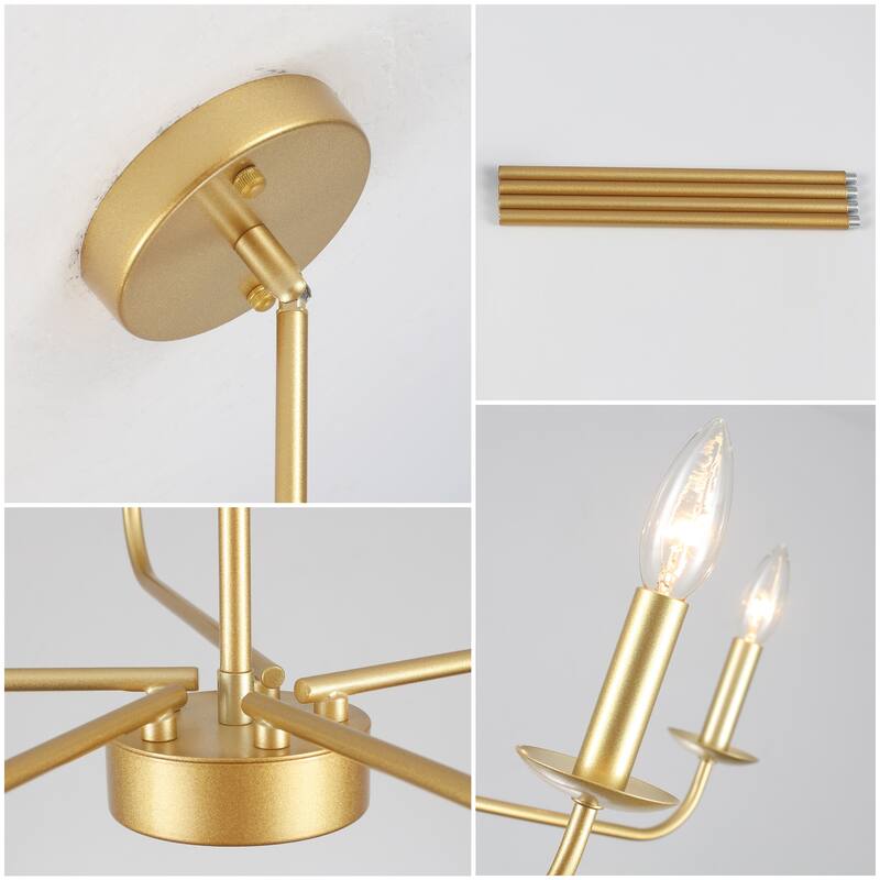 5-Light 24.04 in. Classic Chandelier for Kitchen Living Room