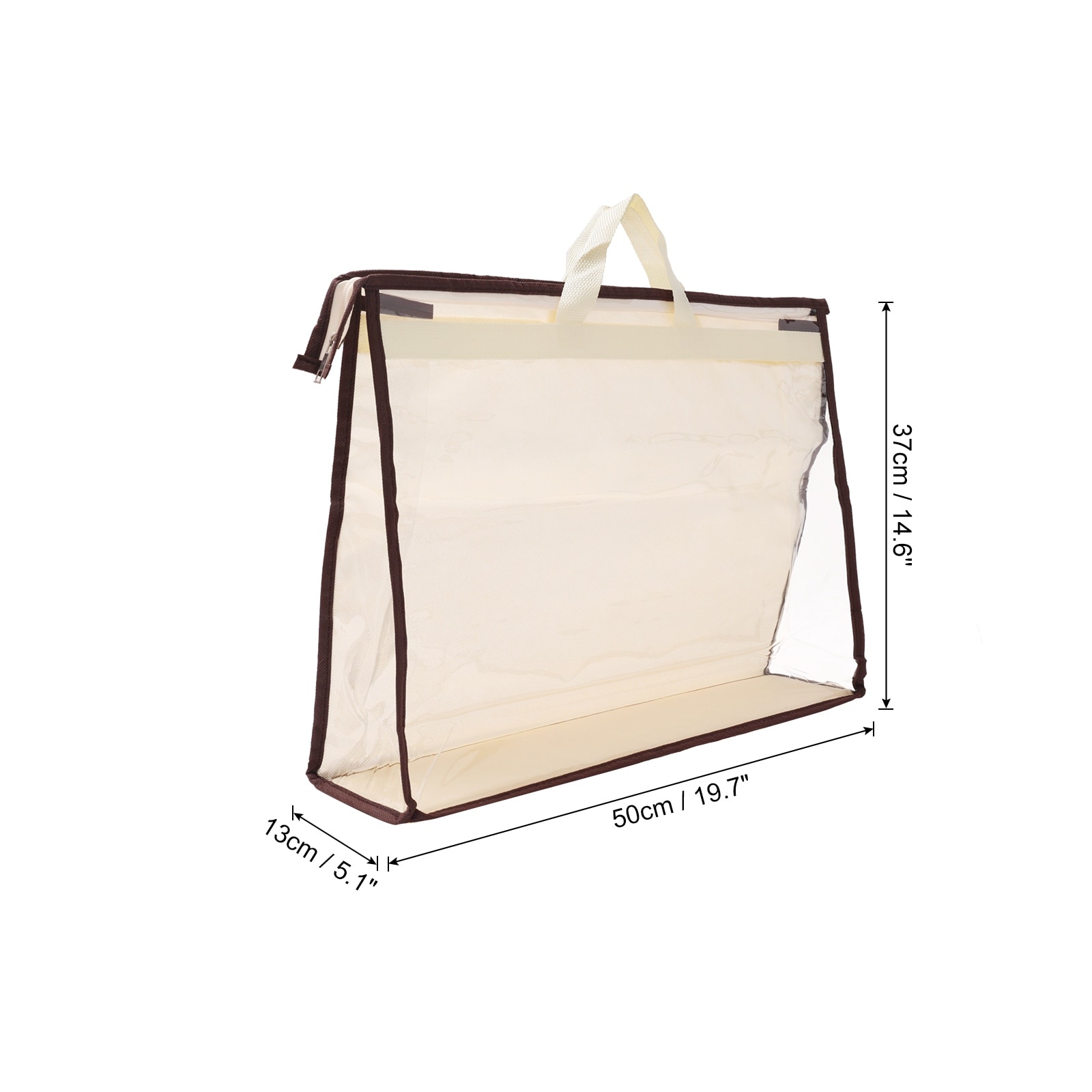 Unique Bargains Handbag Dust Bags, Purse Storage Organizer PVC Dustproof Handbag Cover - Beige