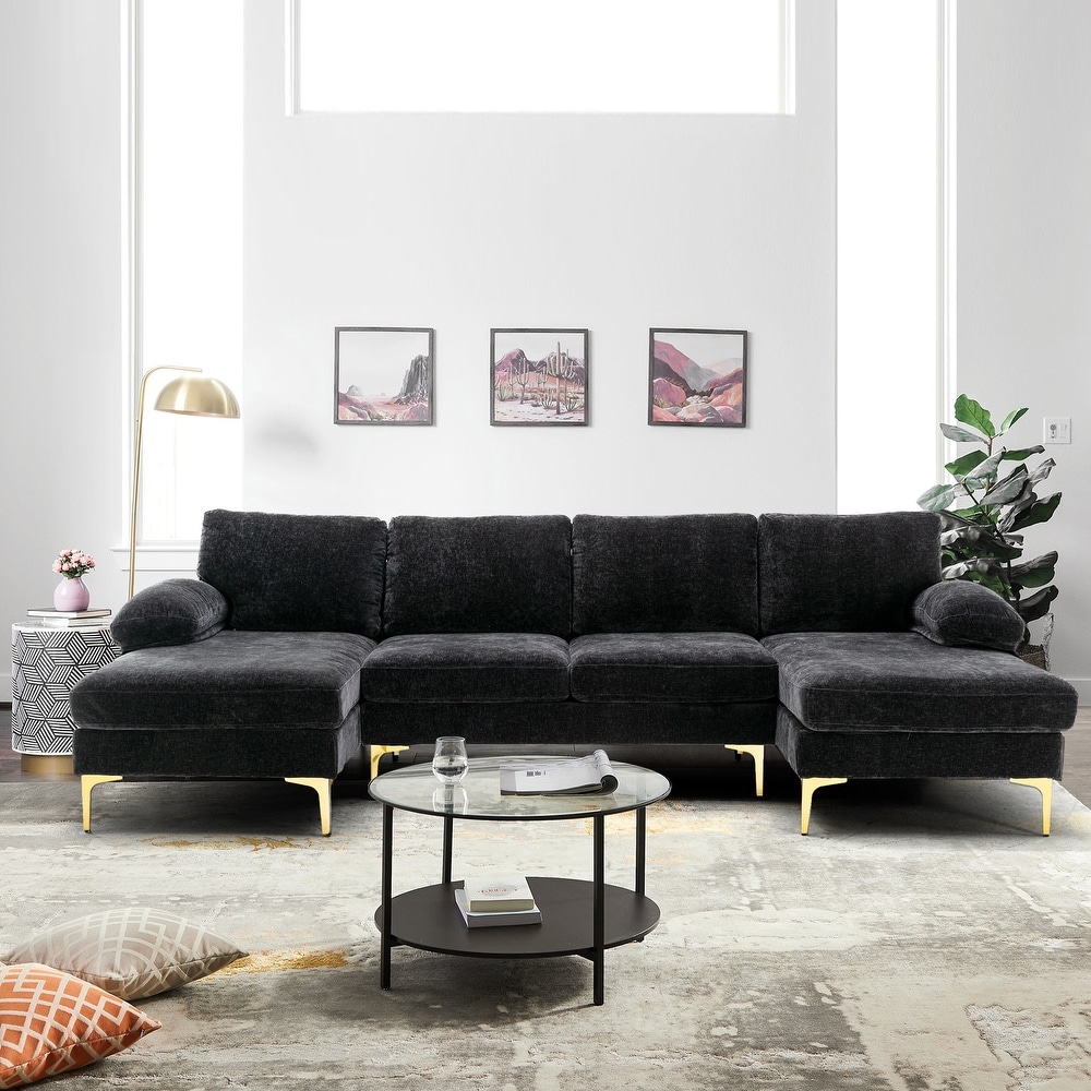 Black UShape Sectional Sofas Bed Bath & Beyond