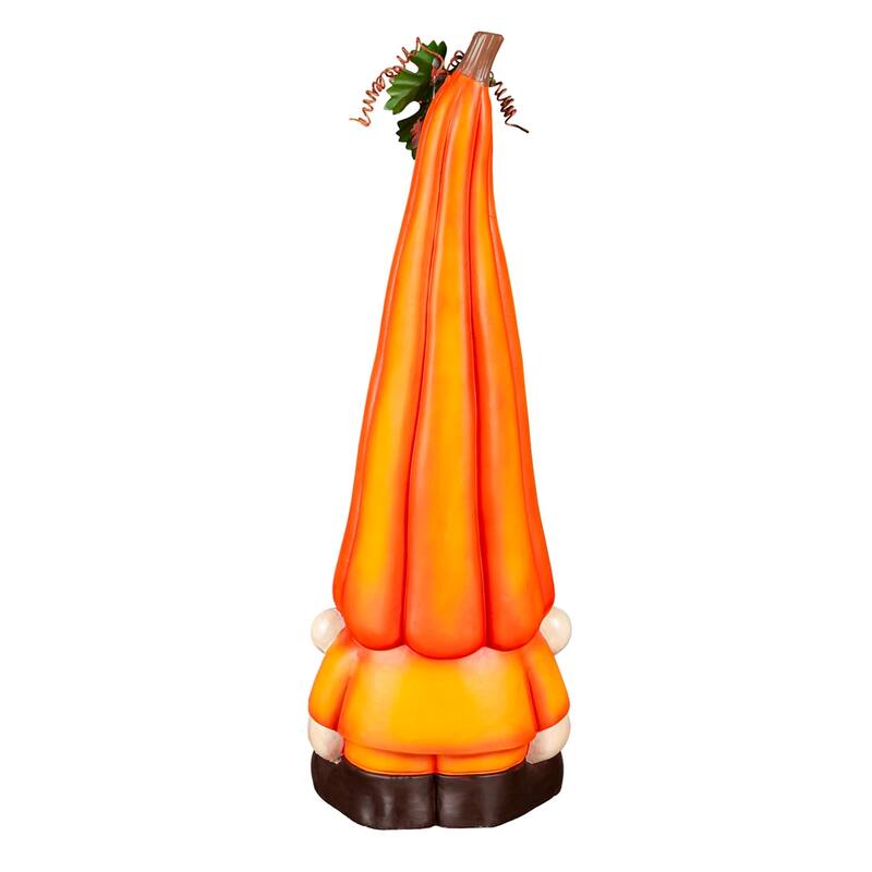 24"H Pumpkin Gnome Garden Statuary