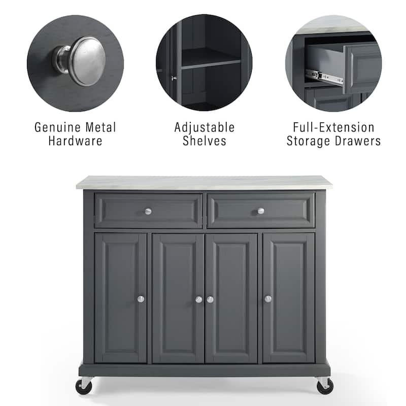 Crosley Avery Kitchen Cart - 42.13"W x 18"D x 36"H