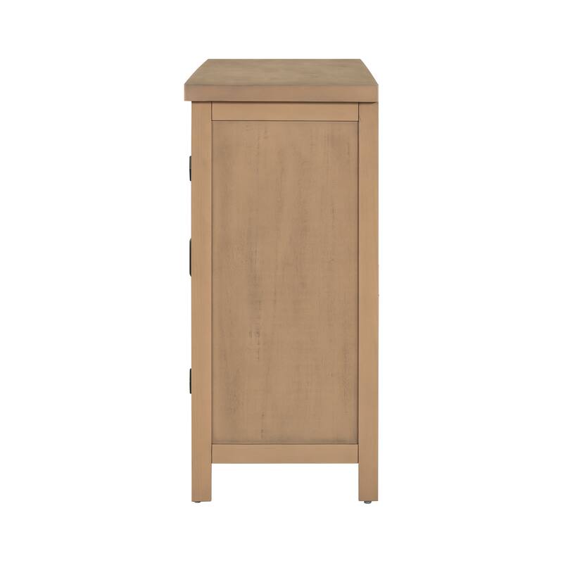 4-Door Wooden Sideboard Cabinet, Large Capacity Kitchen Buffet Cabinet, Entryway Table with Adjustable Shelves