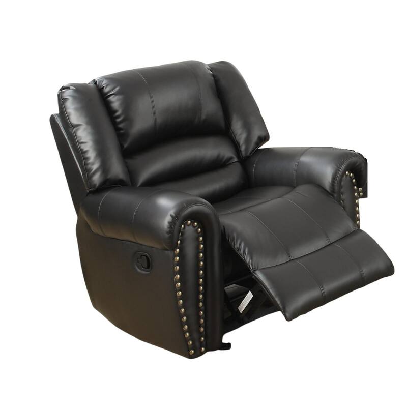 Nailhead Decorative Manual Recliner for Living Room