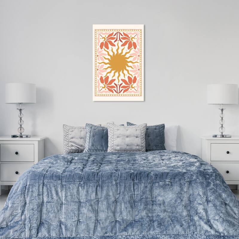 Wynwood Studio Canvas Astronomy and Space Sun in the middle Yellow and Dark Yellow Modern & Contemporary Wall Art Canvas Print - 24 x 36