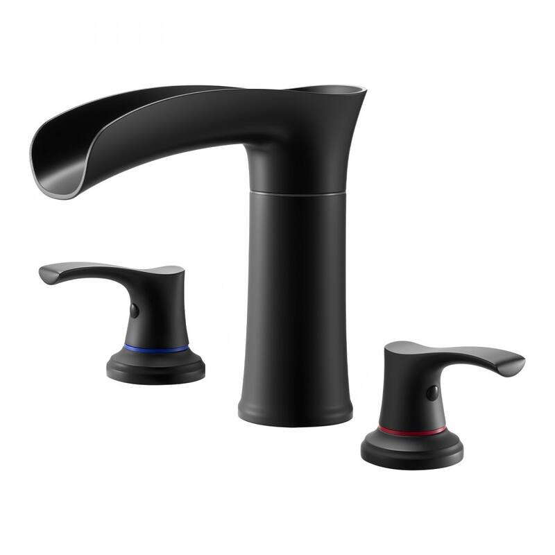 Zinc Alloy Deck Mount Roman Bathtub Faucet with Dual Handles and Drip-Free 3-Hole Installation - 6.30” x 2.24” x 8.86”