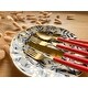 preview thumbnail 3 of 33, Mepra Fantasia Ice Gold Flatware Set 5-Pieces - Red