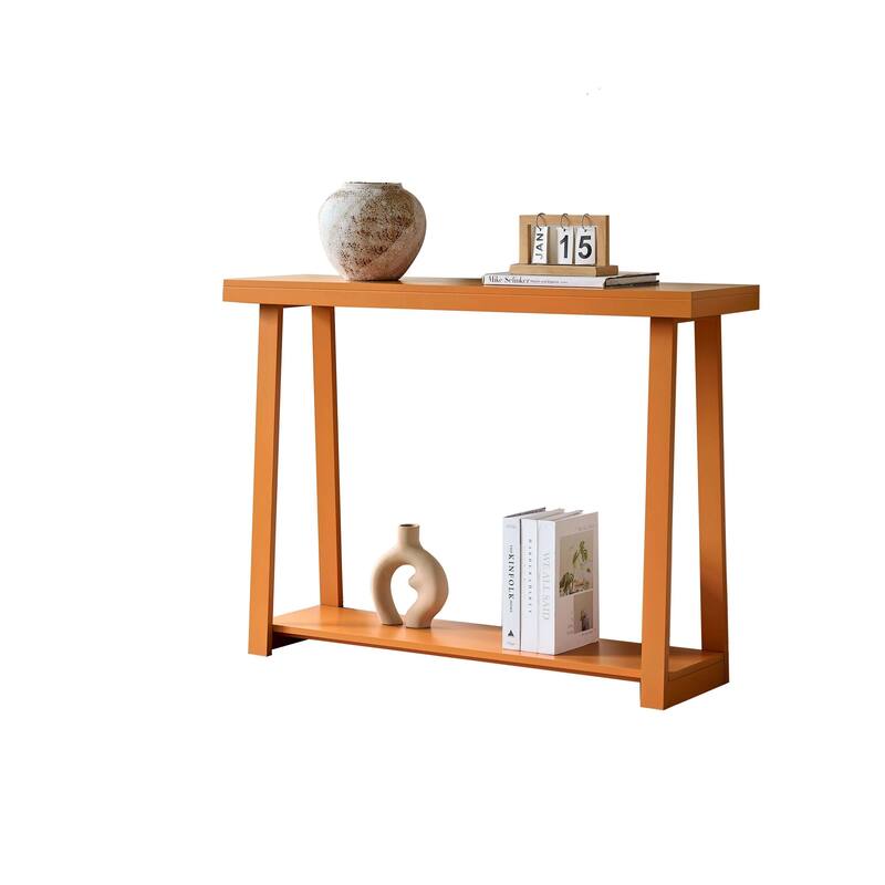 Emma Collection Wood 36" Modern Console Table with Shelf