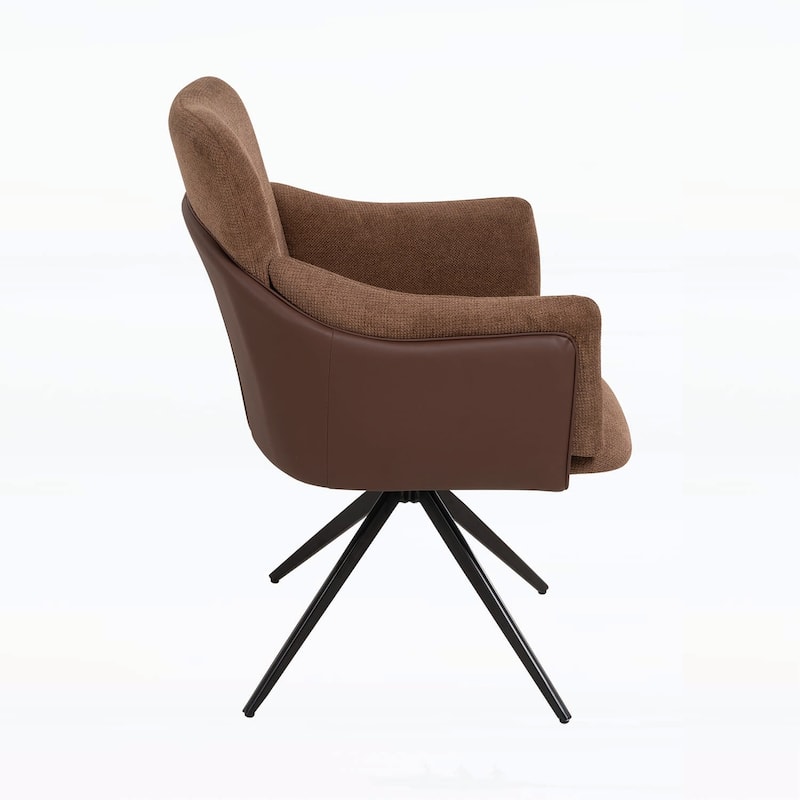 360° Swivel Home Office and Dining Chairs Set of 2,Metal Base,Comfortable for Living Room,Bedroom,Study,and Dining Room