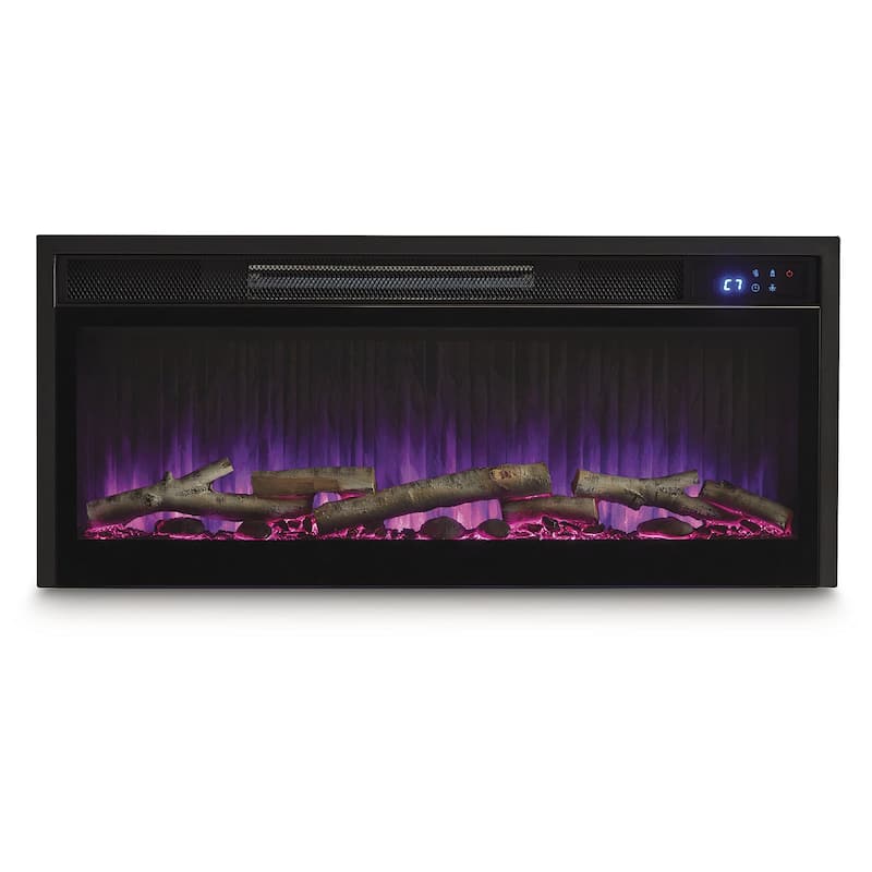Signature Design by Ashley Entertainment Accessories Black Fireplace Insert - 34"W x 6"D x 15"H