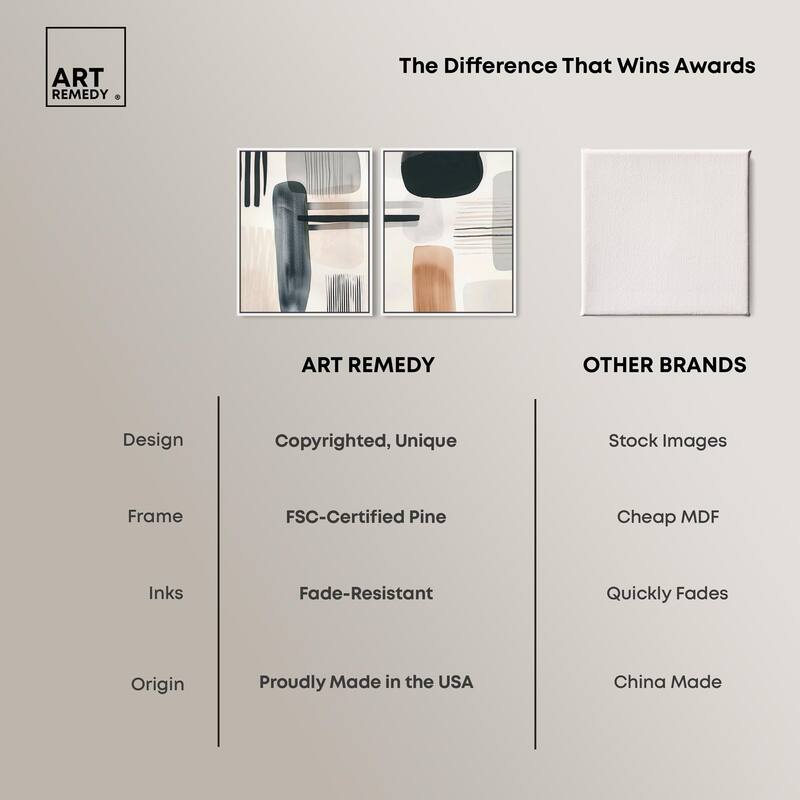 Softened Dimensions Canvas Set of 2 by Art Remedy