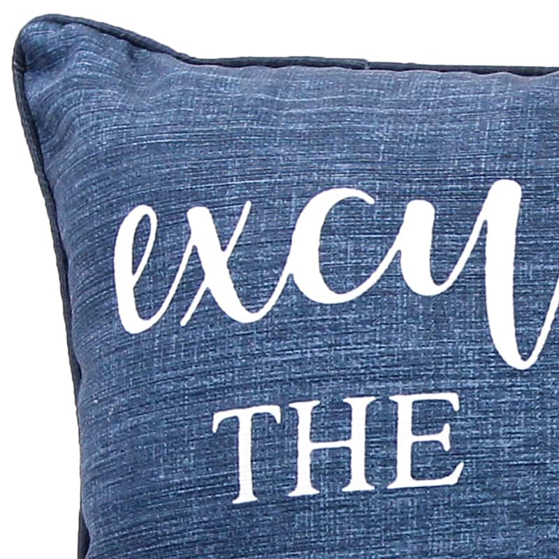 18" x 18" Home Novelty Reversible Indoor Throw Pillow with Welt