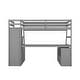 preview thumbnail 39 of 41, Twin Size Playhouse Loft Bed with 7 Drawers 2 Shelves and Desk, White