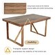 preview thumbnail 7 of 12, Modern 6-piece Acacia Wooden Outdoor Dining Set for Garden or Patio