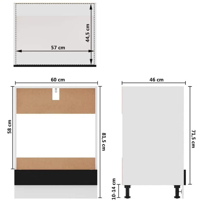 vidaXL Kitchen Cabinet Storage Cupboard Under Sink Organizer Engineered Wood