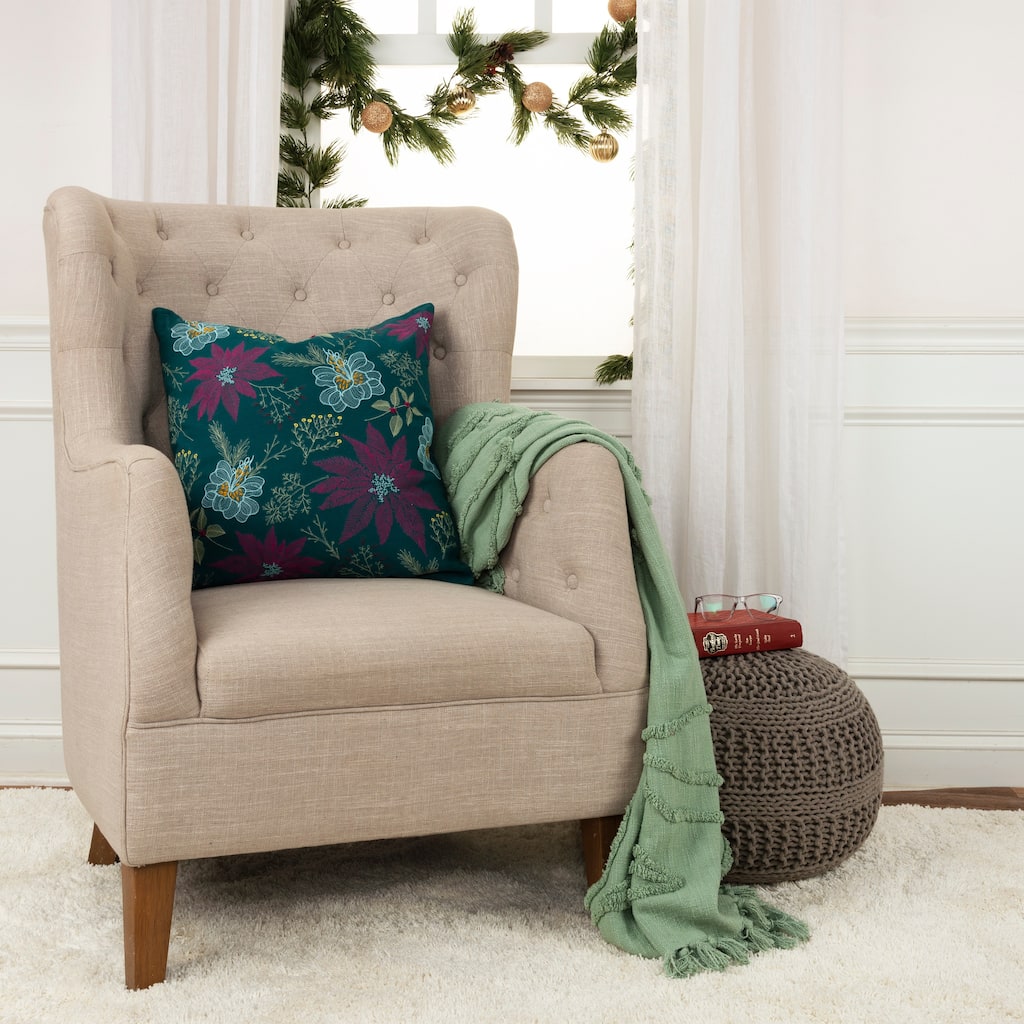 Rizzy Home Seasonal Botanicals Throw Pillow Cover