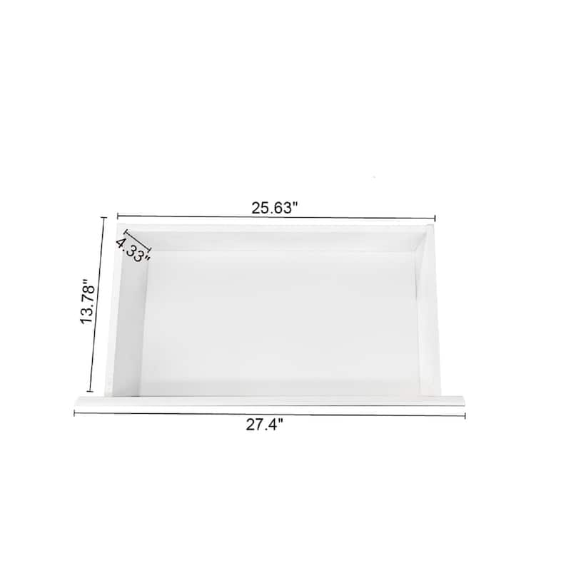 Modern 6-Drawer Double Dresser Wide Storage Cabinet for Bedroom Living Room Hallway Freestanding Wood Organizer