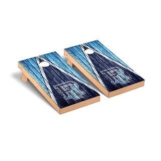 Rhode Island Rams Triangle Cornhole Board Set