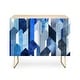 preview thumbnail 10 of 12, Carson Carrington Hjaelmared Modern/Contemporary Blue Credenza Gold Legs - Wood Finish - Birch/Wood